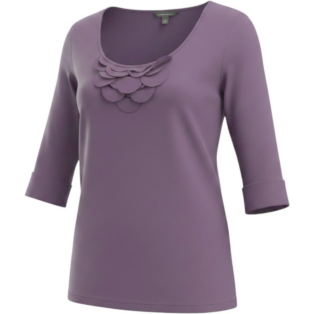 Banana Republic Purple Petal‎ Neck 3/4 Sleeve Stretch Modal Top M RN54023